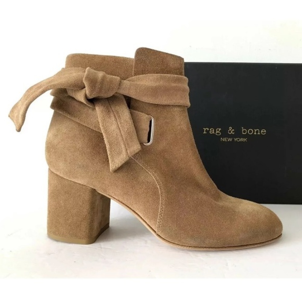 Rag & Bone Dalia Suede Ankle-Tie Ankle Boots